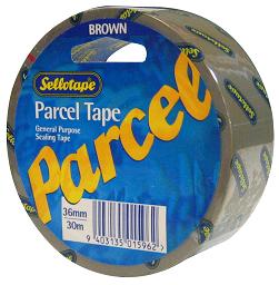 SELLOTAPE PARCEL TAPE BROWN 36MMX30M